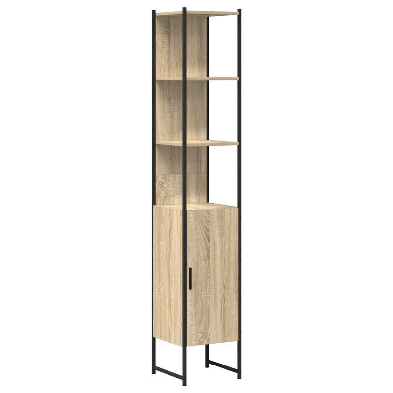 Casa si Gradina - Mobilier - Mobilier baie - Corpuri baie - Dulap de baie, stejar sonoma, 33x33x185,5 cm, lemn prelucrat - Infinity.ro