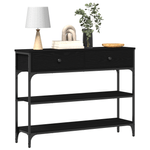 Casa si Gradina - Mobilier - Comode si corpuri - Console - Masa consola, stejar negru, 100x25x75 cm, lemn prelucrat & otel - Infinity.ro