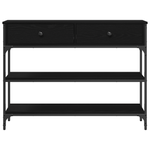 Casa si Gradina - Mobilier - Comode si corpuri - Console - Masa consola, stejar negru, 100x25x75 cm, lemn prelucrat & otel - Infinity.ro