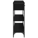 Casa si Gradina - Mobilier - Comode si corpuri - Console - Masa consola, stejar negru, 100x25x75 cm, lemn prelucrat & otel - Infinity.ro
