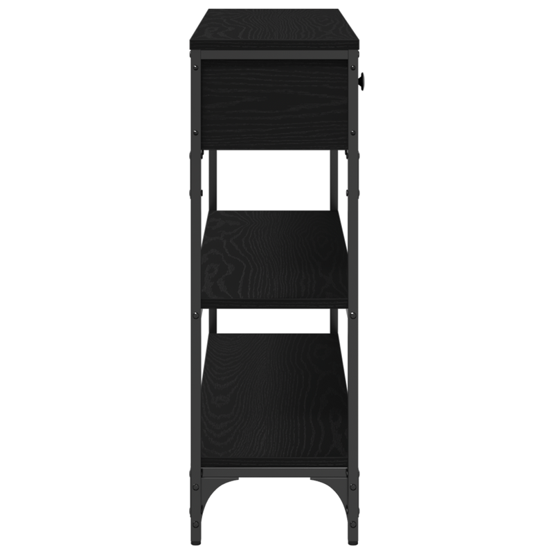 Casa si Gradina - Mobilier - Comode si corpuri - Console - Masa consola, stejar negru, 100x25x75 cm, lemn prelucrat & otel - Infinity.ro