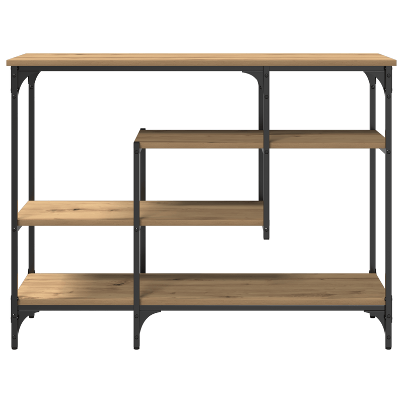 Casa si Gradina - Mobilier - Comode si corpuri - Console - Masa consola, stejar artizanal, 100x35x75 cm, lemn si otel - Infinity.ro