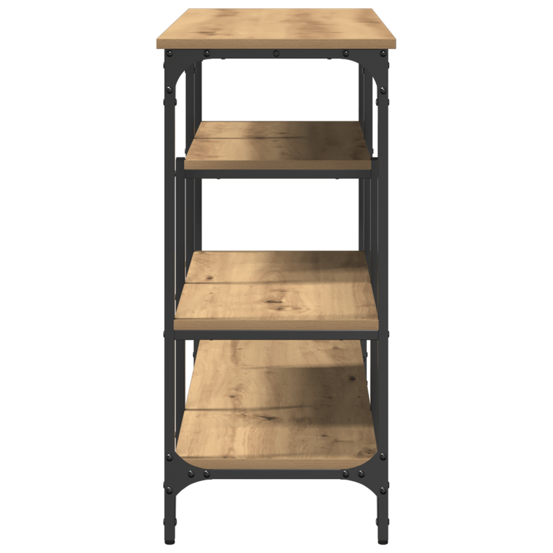 Casa si Gradina - Mobilier - Comode si corpuri - Console - Masa consola, stejar artizanal, 100x35x75 cm, lemn si otel - Infinity.ro