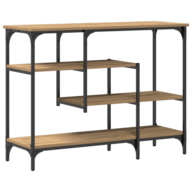 Casa si Gradina - Mobilier - Comode si corpuri - Console - Masa consola, stejar artizanal, 100x35x75 cm, lemn si otel - Infinity.ro