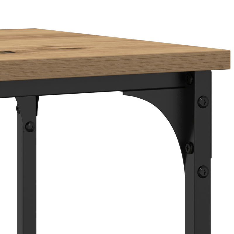 Casa si Gradina - Mobilier - Comode si corpuri - Console - Masa consola, stejar artizanal, 100x35x75 cm, lemn si otel - Infinity.ro