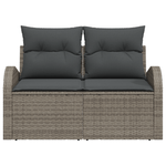 Casa si Gradina - Gradina si terasa - Mobilier exterior - Canapele si fotolii gradina - Canapea de gradina 2 persoane, cu perne, gri, poliratan - Infinity.ro