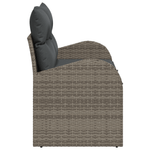 Casa si Gradina - Gradina si terasa - Mobilier exterior - Canapele si fotolii gradina - Canapea de gradina 2 persoane, cu perne, gri, poliratan - Infinity.ro