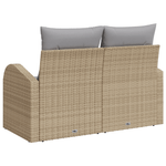 Casa si Gradina - Gradina si terasa - Mobilier exterior - Canapele si fotolii gradina - Canapea de gradina 2 persoane, cu perne, bej, poliratan - Infinity.ro