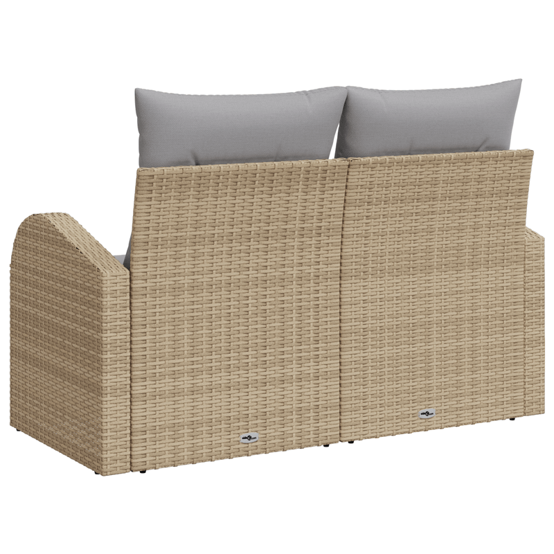 Casa si Gradina - Gradina si terasa - Mobilier exterior - Canapele si fotolii gradina - Canapea de gradina 2 persoane, cu perne, bej, poliratan - Infinity.ro