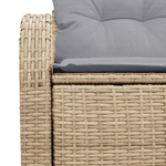 Casa si Gradina - Gradina si terasa - Mobilier exterior - Canapele si fotolii gradina - Canapea de gradina 2 persoane, cu perne, bej, poliratan - Infinity.ro