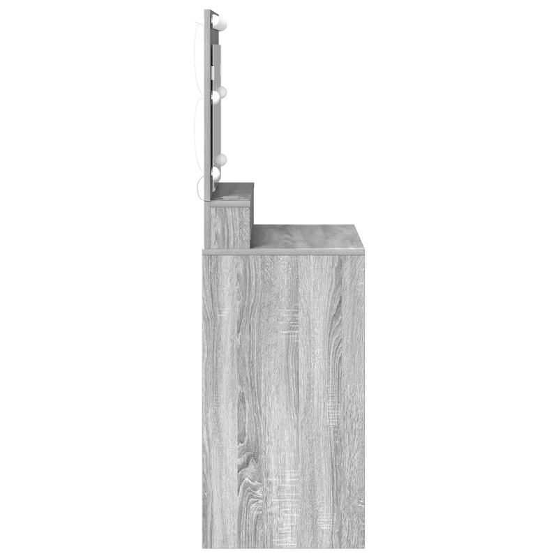 Casa si Gradina - Mobilier - Comode si corpuri - Masute de toaleta - Masa de toaleta cu lumini LED, gri sonoma, 79x41x135 cm - Infinity.ro