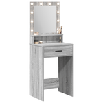 Casa si Gradina - Mobilier - Comode si corpuri - Masute de toaleta - Masa de toaleta cu lumini LED, gri sonoma, 50x41x135 cm - Infinity.ro