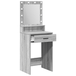Casa si Gradina - Mobilier - Comode si corpuri - Masute de toaleta - Masa de toaleta cu lumini LED, gri sonoma, 50x41x135 cm - Infinity.ro