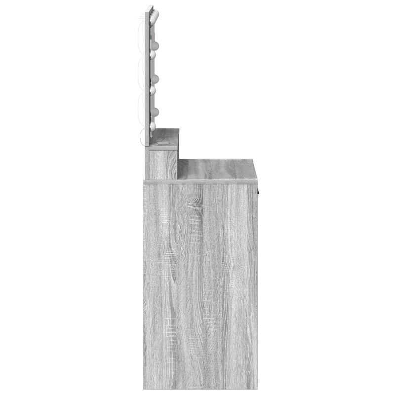 Casa si Gradina - Mobilier - Comode si corpuri - Masute de toaleta - Masa de toaleta cu lumini LED, gri sonoma, 50x41x135 cm - Infinity.ro