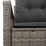 Casa si Gradina - Gradina si terasa - Mobilier exterior - Canapele si fotolii gradina - Canapea de gradina 2 persoane, cu perne, gri, poliratan - Infinity.ro