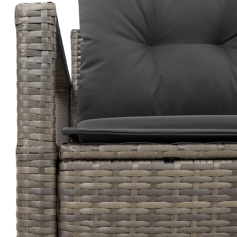 Casa si Gradina - Gradina si terasa - Mobilier exterior - Canapele si fotolii gradina - Canapea de gradina 2 persoane, cu perne, gri, poliratan - Infinity.ro