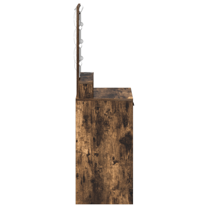 Casa si Gradina - Mobilier - Comode si corpuri - Masute de toaleta - masa de toaleta  cu lumini LED stejar afumat 50x41x140 cm - Infinity.ro