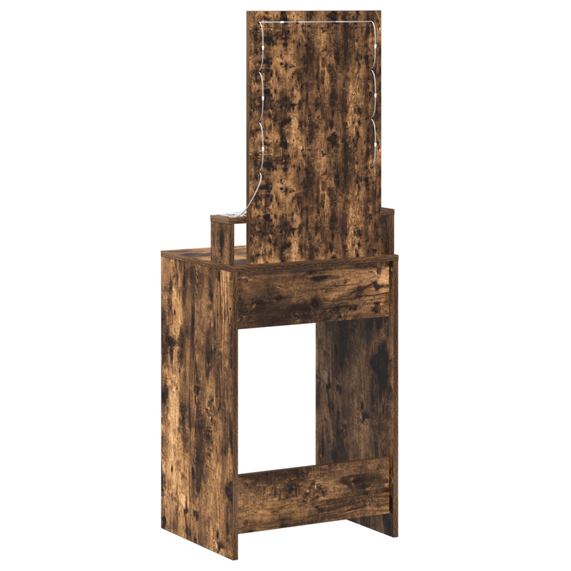 Casa si Gradina - Mobilier - Comode si corpuri - Masute de toaleta - masa de toaleta  cu lumini LED stejar afumat 50x41x140 cm - Infinity.ro