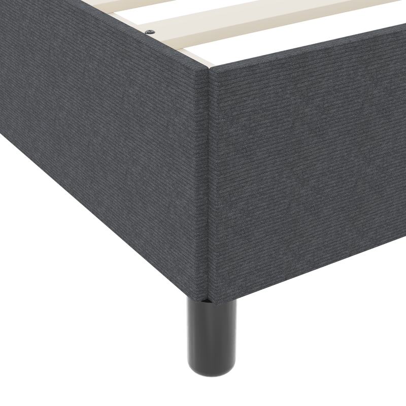 Casa si Gradina - Mobilier - Paturi si accesorii - Paturi - Cadru de pat, gri inchis, 140x190 cm, velur - Infinity.ro