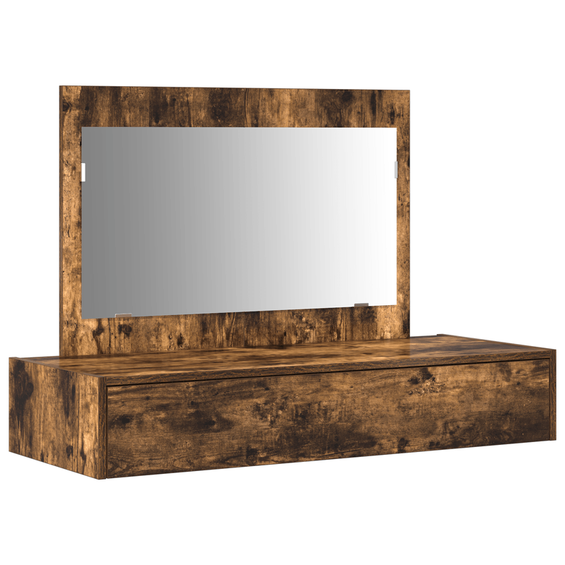 Casa si Gradina - Mobilier - Comode si corpuri - Masute de toaleta - Masa de toaleta suspendata, stejar fumuriu, 100x40x70 cm - Infinity.ro