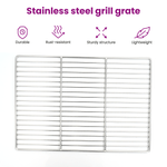 Casa si Gradina - Gradina si terasa - Gratare si accesorii - Accesorii gratare - Gratar BBQ cu manere, 50x35 cm, dreptunghiular otel inox. 304 - Infinity.ro