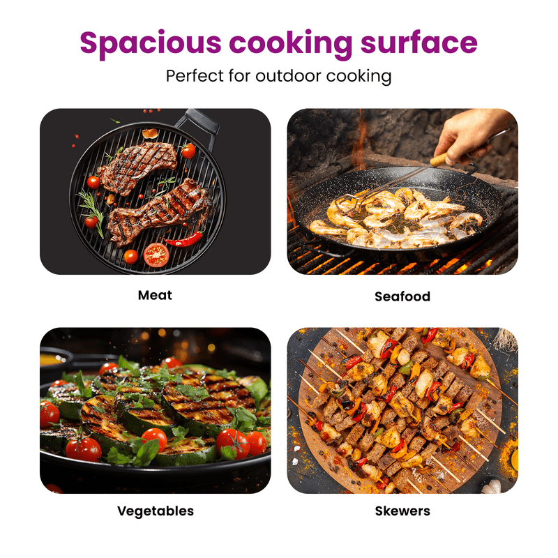 Casa si Gradina - Gradina si terasa - Gratare si accesorii - Accesorii gratare - Gratar BBQ cu manere, 50x35 cm, dreptunghiular otel inox. 304 - Infinity.ro