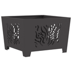 Casa si Gradina - Termice - Sobe, Seminee si accesorii - Seminee - Vatra de foc, negru, patrata, 60x60x40 cm, otel - Infinity.ro