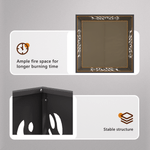 Casa si Gradina - Termice - Sobe, Seminee si accesorii - Seminee - Vatra de foc, negru, patrata, 60x60x40 cm, otel - Infinity.ro