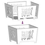 Casa si Gradina - Termice - Sobe, Seminee si accesorii - Seminee - Vatra de foc, negru, patrata, 60x60x40 cm, otel - Infinity.ro