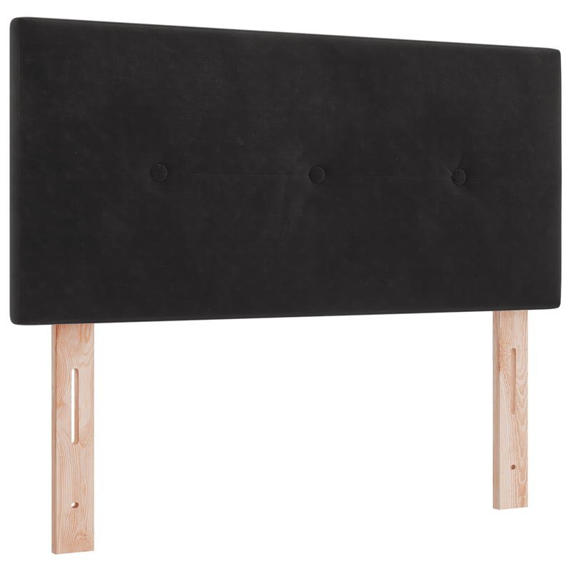 Casa si Gradina - Mobilier - Paturi si accesorii - Accesorii paturi - Tablie de pat cu nasturi negru 80 cm catifea - Infinity.ro