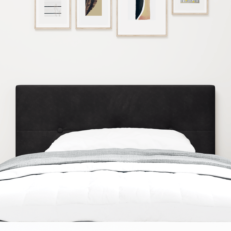 Casa si Gradina - Mobilier - Paturi si accesorii - Accesorii paturi - Tablie de pat cu nasturi negru 80 cm catifea - Infinity.ro