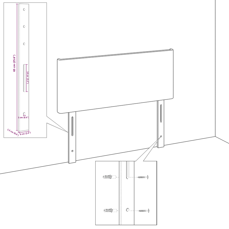 Casa si Gradina - Mobilier - Paturi si accesorii - Accesorii paturi - Tablie de pat cu nasturi albastru inchis 90 cm catifea - Infinity.ro