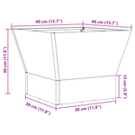 Casa si Gradina - Termice - Sobe, Seminee si accesorii - Seminee - Vatra de foc, negru, patrata, 40x40x30 cm, otel - Infinity.ro