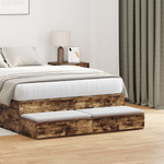 Casa si Gradina - Mobilier - Paturi si accesorii - Accesorii paturi - Sertare de pat, stejar fumuriu, 120x36,5x16,5 cm lemn prelucrat - Infinity.ro