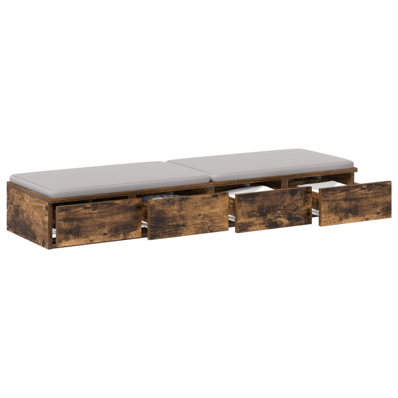 Casa si Gradina - Mobilier - Paturi si accesorii - Accesorii paturi - Sertare de pat, stejar fumuriu, 120x36,5x16,5 cm lemn prelucrat - Infinity.ro