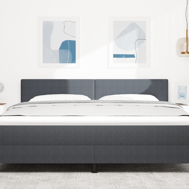 Casa si Gradina - Mobilier - Paturi si accesorii - Accesorii paturi - Tablie de pat design simplu, gri inchis, 180 cm, velur - Infinity.ro