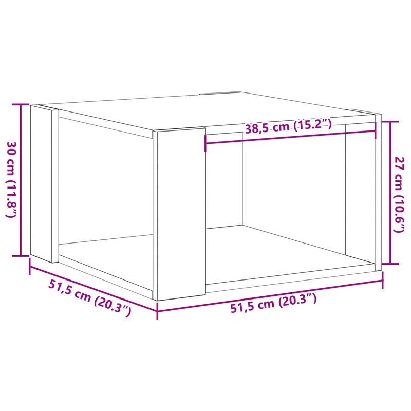 Casa si Gradina - Mobilier - Mese si birouri - Masute de cafea - Masuta de cafea, stejar negru, 85x55x31 cm, din lemn prelucrat - Infinity.ro