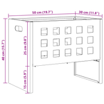 Casa si Gradina - Termice - Sobe, Seminee si accesorii - Seminee - Vatra de foc, negru, dreptunghi, 50x30x40 cm, otel - Infinity.ro