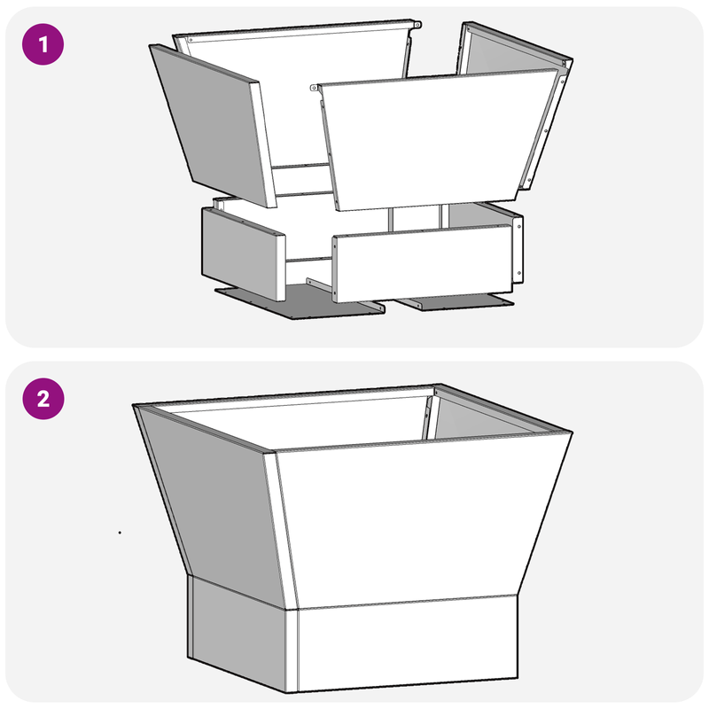 Casa si Gradina - Termice - Sobe, Seminee si accesorii - Seminee - Vatra de foc patrata, 40x40x30 cm, otel corten - Infinity.ro