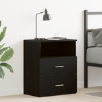 Casa si Gradina - Mobilier - Comode si corpuri - Noptiere - Noptierea  Negru Stejar 50x32x60cm din lemn prelucrat - Infinity.ro