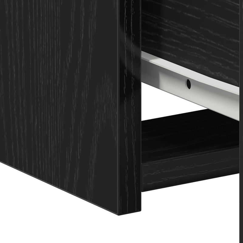 Casa si Gradina - Mobilier - Comode si corpuri - Noptiere - Noptierea  Negru Stejar 50x32x60cm din lemn prelucrat - Infinity.ro