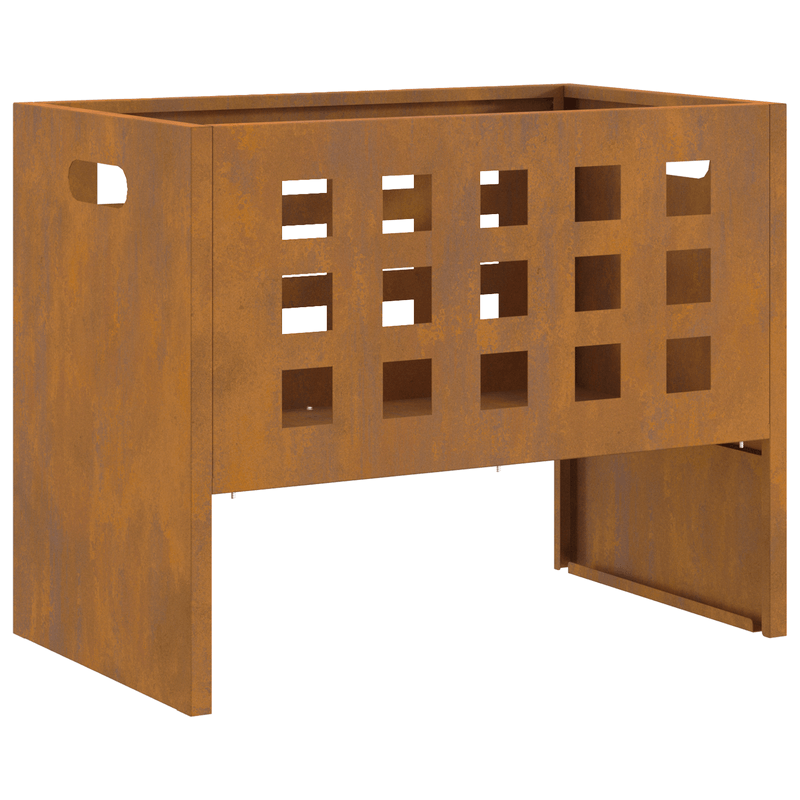 Casa si Gradina - Termice - Sobe, Seminee si accesorii - Seminee - Vatra de foc, dreptunghi, 50x30x40 cm, otel corten - Infinity.ro