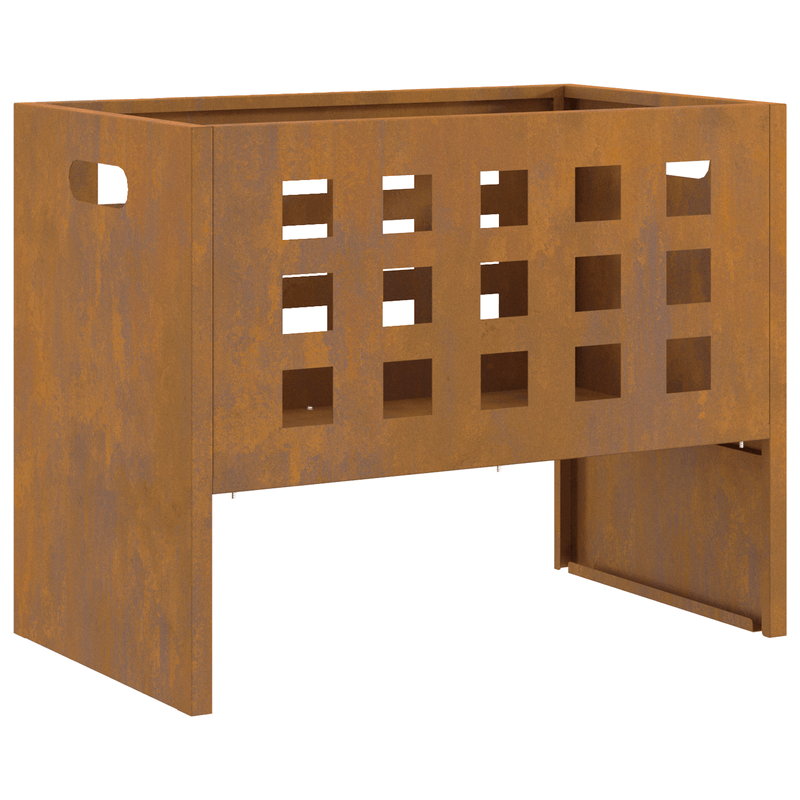 Casa si Gradina - Termice - Sobe, Seminee si accesorii - Seminee - Vatra de foc, dreptunghi, 50x30x40 cm, otel corten - Infinity.ro