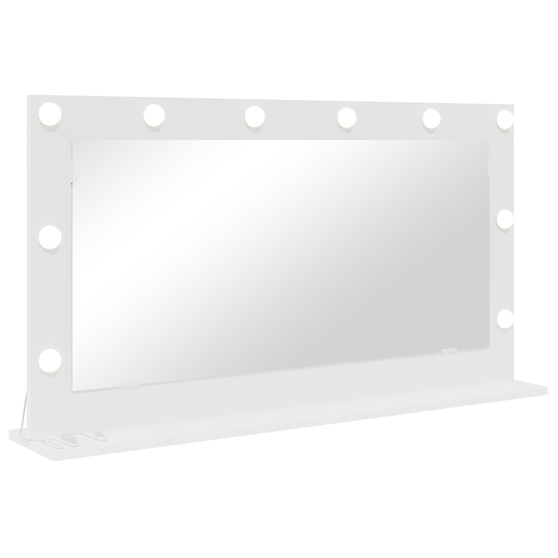 Casa si Gradina - Decoratiuni - Oglinzi - Oglinda Vanity cu Lumini LED Alb 100x55x18 cm - Infinity.ro