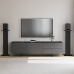 TV, Audio-Video si Foto - Audio profesionale - Stative - Suporturi pentru boxe  2 buc Black Oak 30x30x95 cm din lemn ingineresc - Infinity.ro