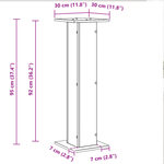 TV, Audio-Video si Foto - Audio profesionale - Stative - Suporturi pentru boxe  2 buc Black Oak 30x30x95 cm din lemn ingineresc - Infinity.ro