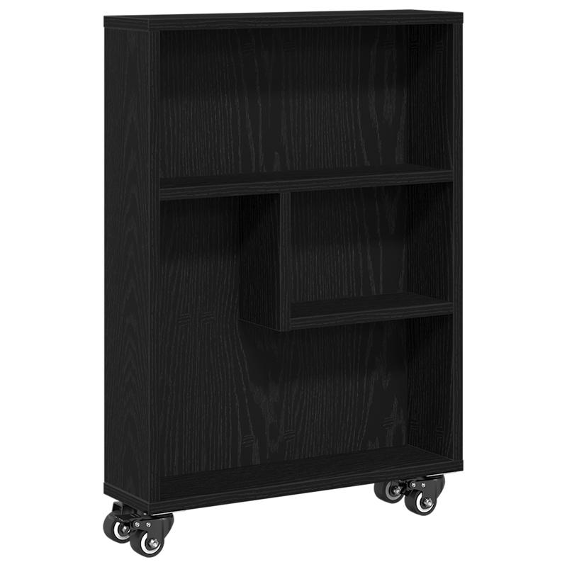 Casa si Gradina - Mobilier - Biblioteci si rafturi - Biblioteci - Carucior de depozitare ingust, stejar negru, 48x13x68 cm, lemn - Infinity.ro