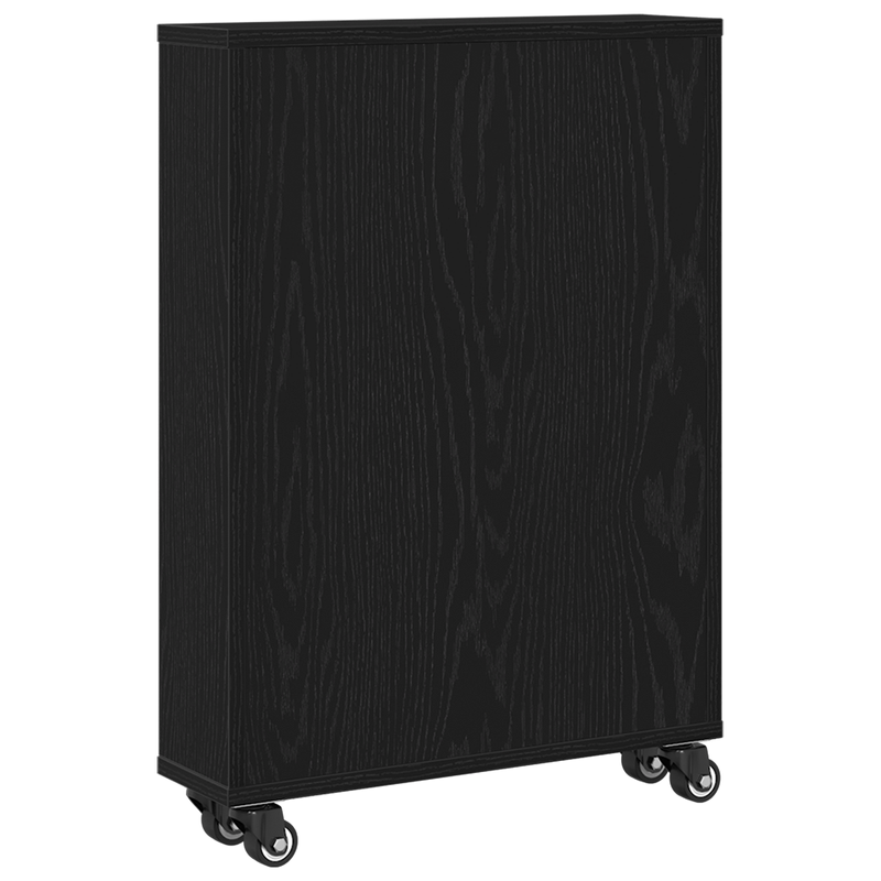 Casa si Gradina - Mobilier - Biblioteci si rafturi - Biblioteci - Carucior de depozitare ingust, stejar negru, 48x13x68 cm, lemn - Infinity.ro