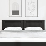 Casa si Gradina - Mobilier - Paturi si accesorii - Accesorii paturi - Tablie de pat design simplu negru 180 cm piele ecologica - Infinity.ro