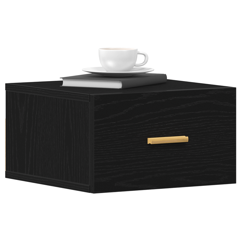 Casa si Gradina - Mobilier - Comode si corpuri - Noptiere - Noptiera de perete, stejar negru, 35x35x20 cm - Infinity.ro